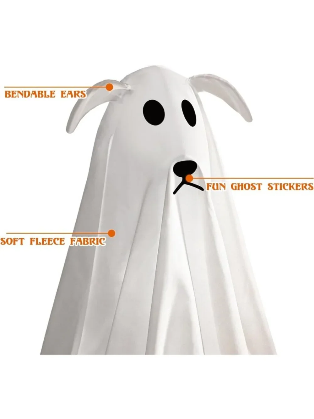 Spooky Ghost Decorations - 3 Pack Lighted Halloween Decor for Home, Porch & Yard